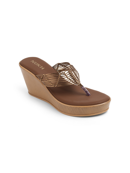 Metallic Woven Wedge