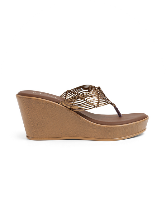 Metallic Woven Wedge