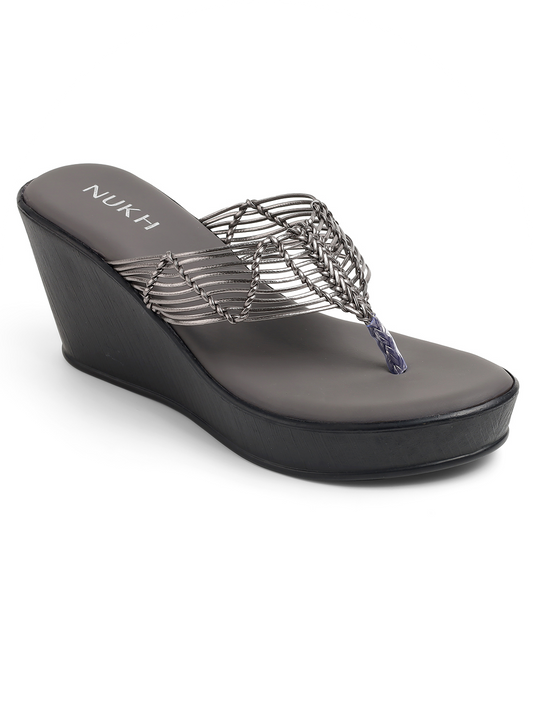 Metallic Woven Wedge