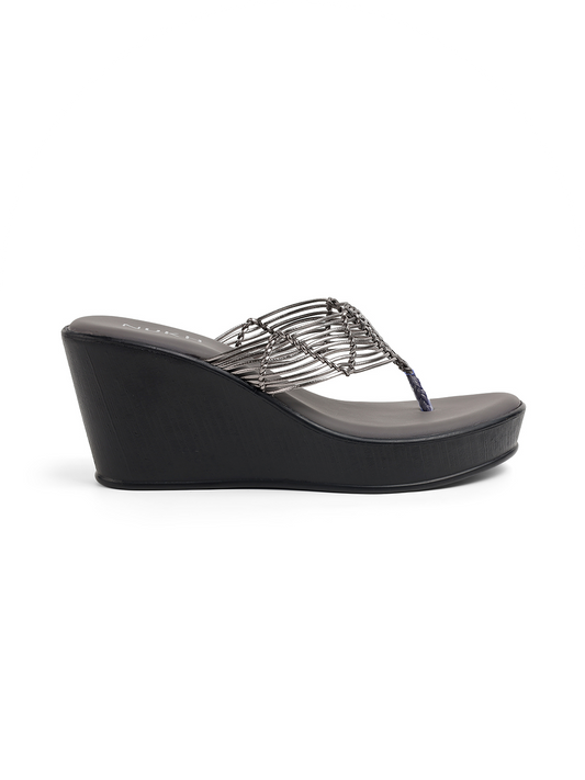 Metallic Woven Wedge